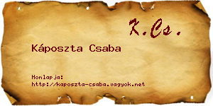 Káposzta Csaba névjegykártya